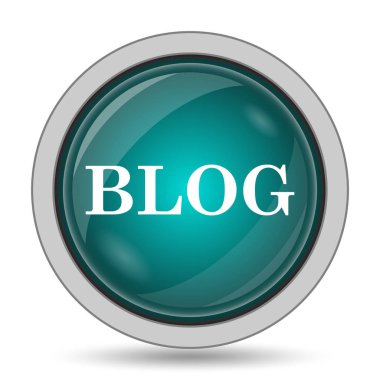 Blog kutsal kişilerin resmi, beyaz arka plan üzerinde Web sitesi düğmesini