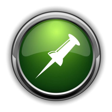 PIN simgesi. PIN Web sitesi düğmesi beyaz arka plan üzerinde