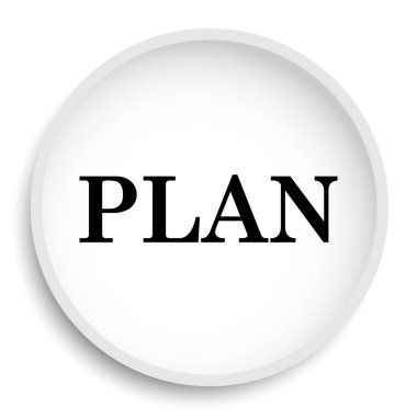 Planı simgesi. Beyaz arka plan üzerinde Web sitesi düğmesini planı. 