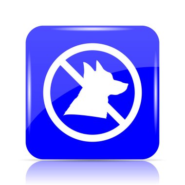Yasak köpekler mavi kutsal kişilerin resmi web sitesi düğme beyaz arka plan üzerinde