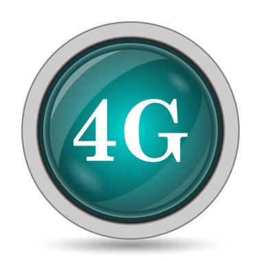 4g simgesi, beyaz arka plan üzerinde Web sitesi düğmesini