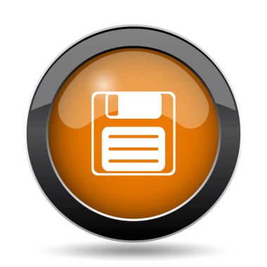 Simge kaydetmek. Beyaz arka plan üzerinde Web sitesi düğmesini kaydedin