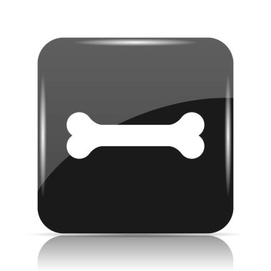 Kemik simgesi. Beyaz arka plan üzerinde Internet düğmesi