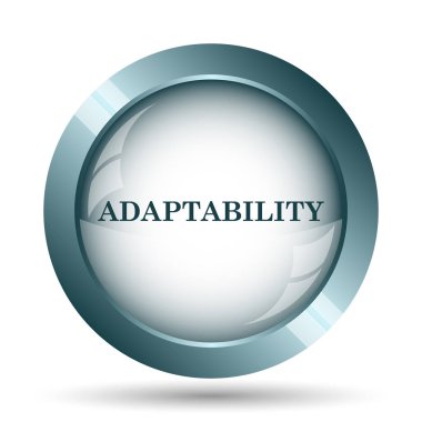 Adaptasyon simgesi. Beyaz arka plan üzerinde Internet düğmesi.