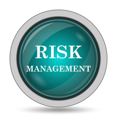 Risk Yönetimi simgesini, beyaz arka plan üzerinde Web sitesi düğmesini