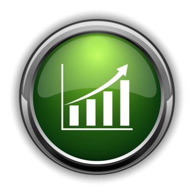 Grafik simgesini. Beyaz arka plan üzerinde grafik Web sitesi düğmesini