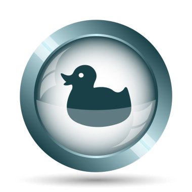 Ördek simgesi. Beyaz arka plan üzerinde Internet düğmesi.