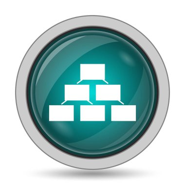 Kuruluş şeması simgesi, beyaz arka plan üzerinde Web sitesi düğmesini