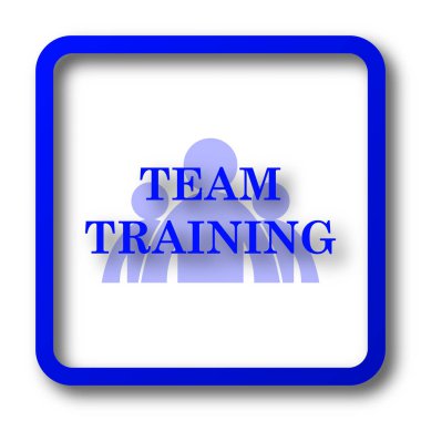 Takım eğitim simgesi. Beyaz arka plan üzerinde takım eğitim web sitesi düğmesini.