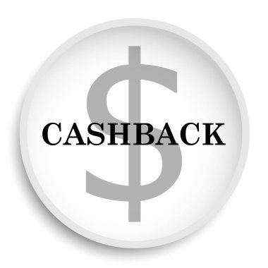 Cashback simgesi. Beyaz zemin üzerine Cashback Web sitesi düğmesini. 