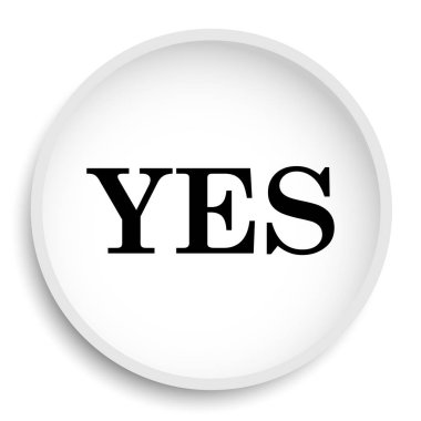 Simge Evet. Beyaz arka plan üzerinde Web sitesi düğmesini Evet.   