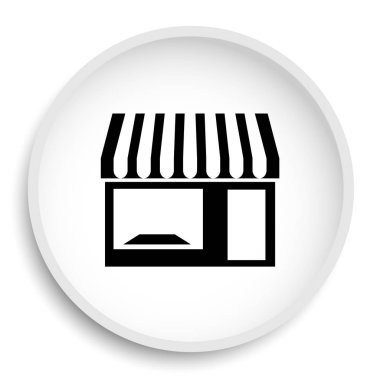 Beyaz arka plan üzerinde kutsal kişilerin resmi web sitesi düğme depolamak.