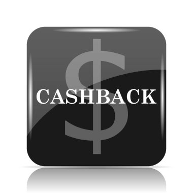 Cashback simgesi. Beyaz arka plan üzerinde Internet düğmesi