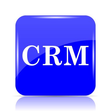 CRM mavi kutsal kişilerin resmi web sitesi düğme beyaz arka plan üzerinde