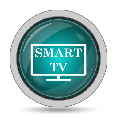 Akıllı tv simgesi, beyaz arka plan üzerinde Web sitesi düğmesini