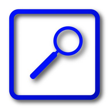 Arama simgesi. Arama Web sitesi düğmesini beyaz arka plan üzerinde.