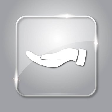 El simgesi. Gri arka plan şeffaf Internet düğmesini