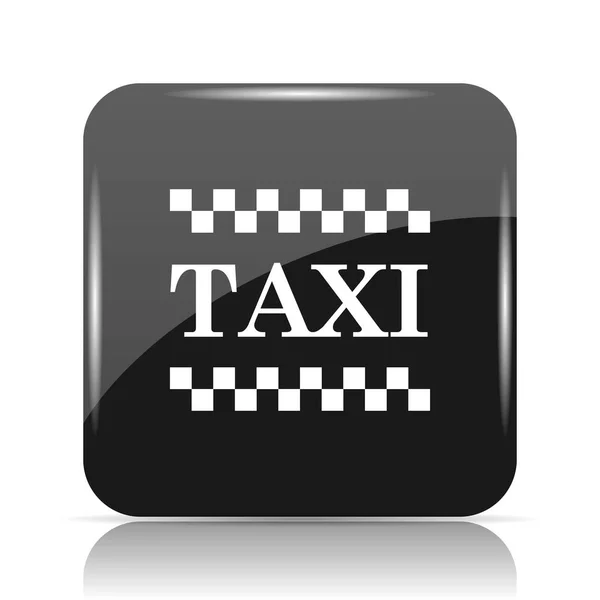 Taxi Pictogram Internet Knop Witte Achtergrond — Stockfoto