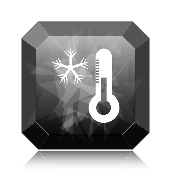 雪花与温度计图标 — 图库照片