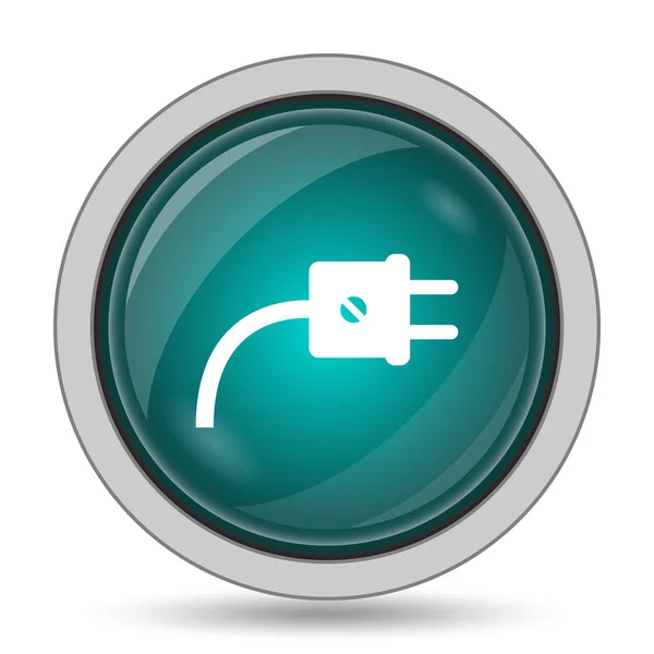 Plug Icon Website Button White Background — Stock Photo, Image