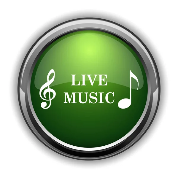 Live music icon. Live music website button on white background