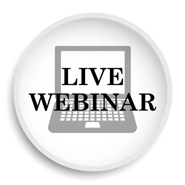 Live Webinar Symbol Live Webinar Website Schaltfläche Auf Weißem Hintergrund — Stockfoto