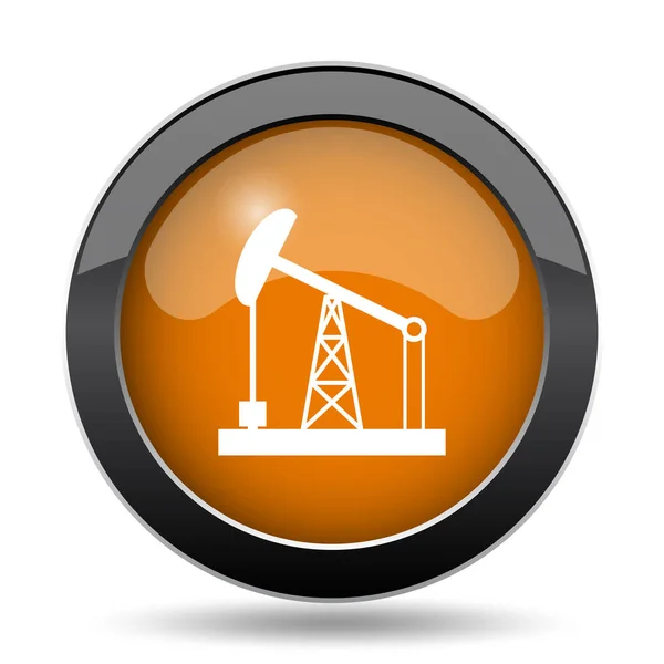 Ölpumpen Symbol Ölpumpe Website Taste Auf Weißem Hintergrund — Stockfoto