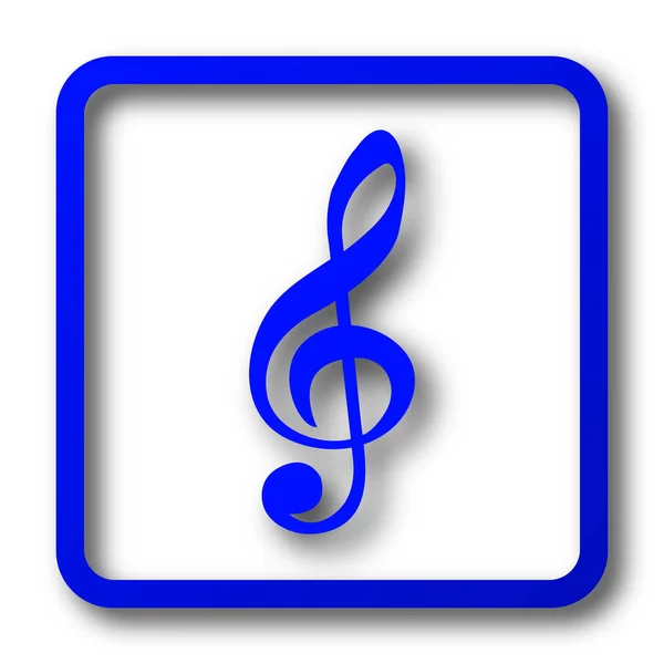 Pictogram Voor Muzikale Noot Muzieknoot Website Knop Witte Achtergrond — Stockfoto