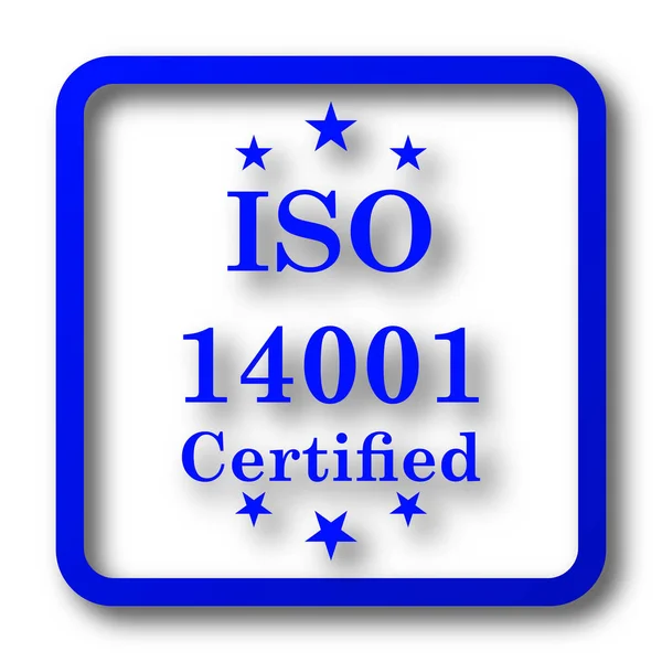 Iso14001 Symbol Iso14001 Website Taste Auf Weißem Hintergrund — Stockfoto