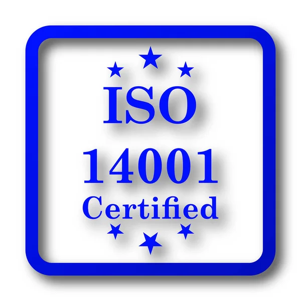 Icona Iso14001 Pulsante Del Sito Web Iso14001 Sfondo Bianco — Foto Stock