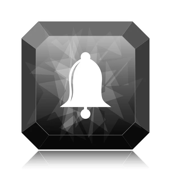 Bell Icon Black Website Button White Background — Stock Photo, Image