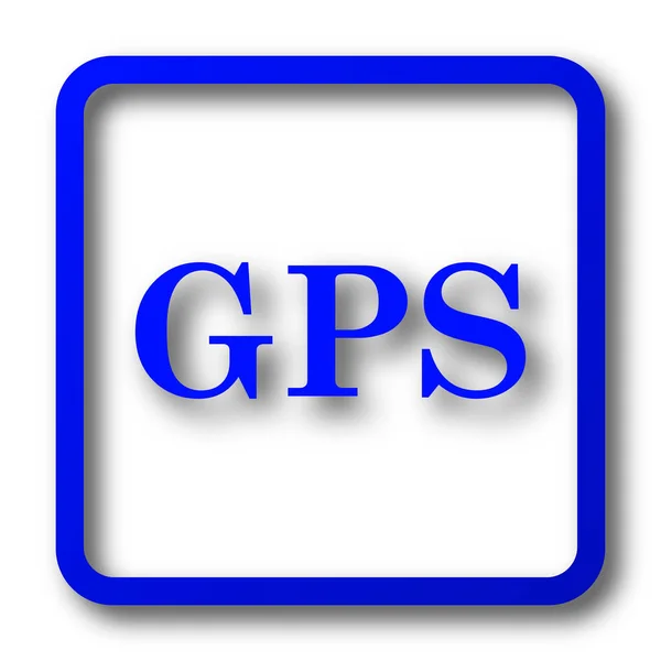 Gps Simge Beyaz Arka Plan Üzerinde Gps Web Sitesi Düğmesini — Stok fotoğraf