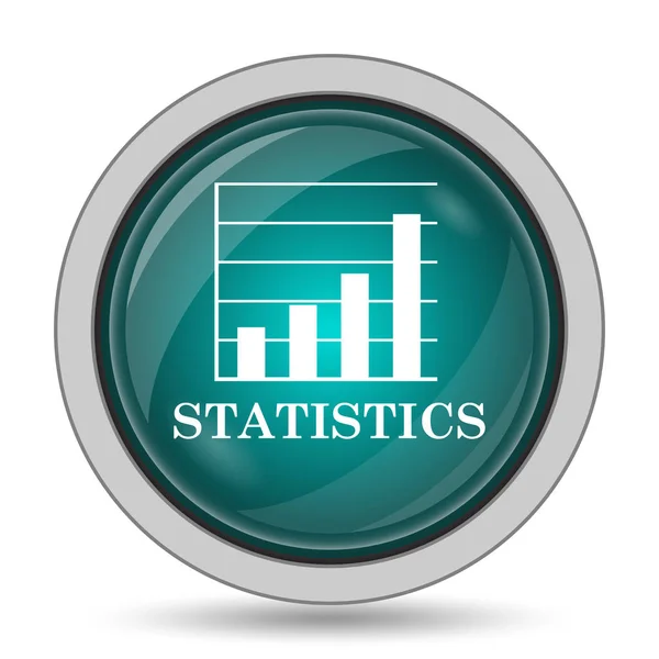 Icona Statistica Pulsante Del Sito Web Sfondo Bianco — Foto Stock