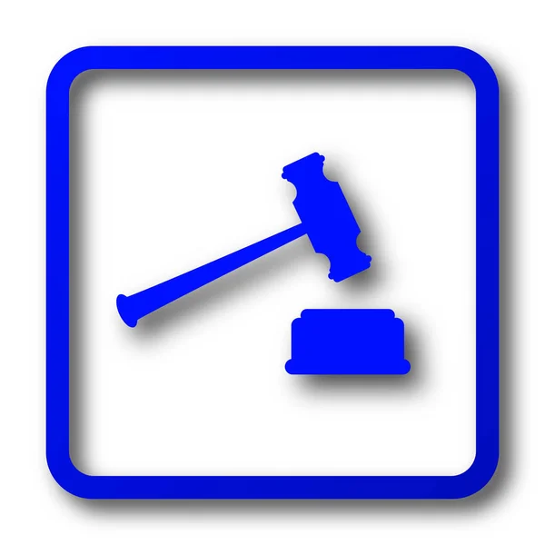 Judge Hammer Icon Judge Hammer Website Button White Background — Stock Photo, Image