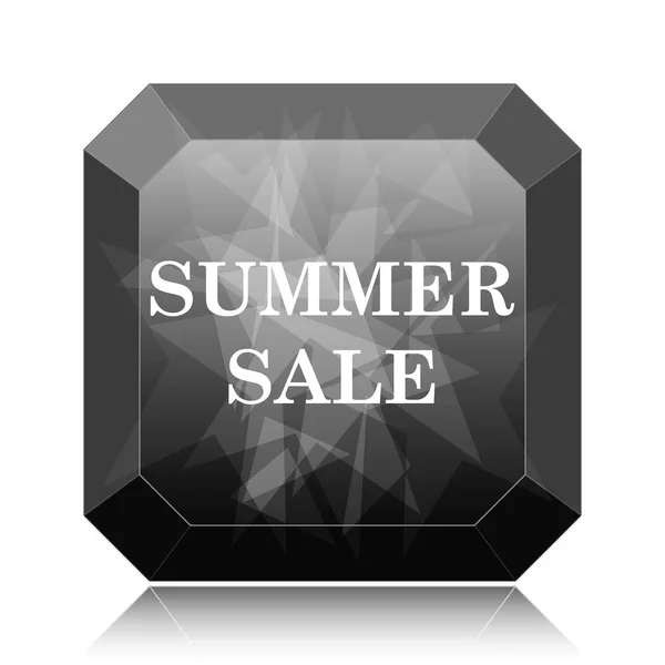 Sommerschlussverkauf Symbol Schwarzer Website Knopf Auf Weißem Hintergrund — Stockfoto