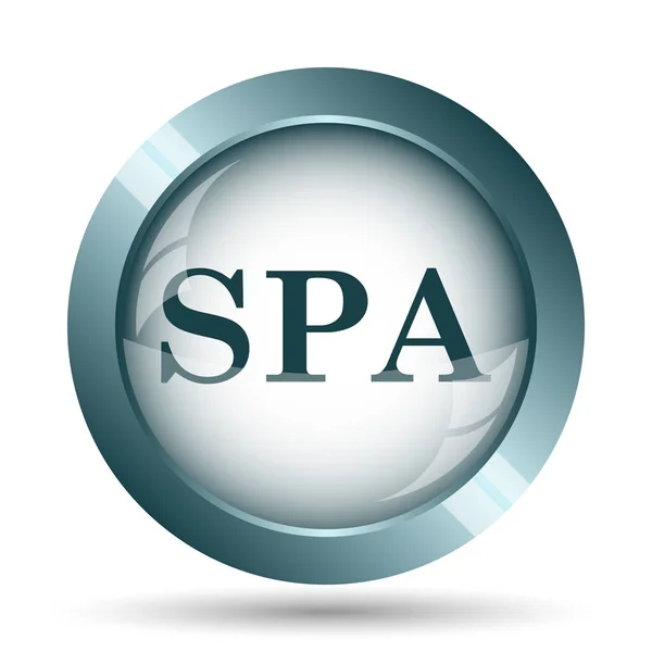 Ícone Spa Botão Internet Fundo Branco — Fotografia de Stock