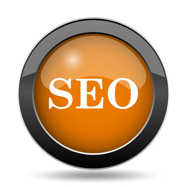 Icono Seo Botón Del Sitio Web Seo Sobre Fondo Blanco — Foto de Stock