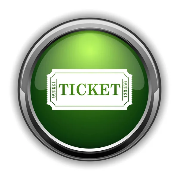 シネマ チケットのアイコン 白い背景の映画チケット サイト ボタン — ストック写真