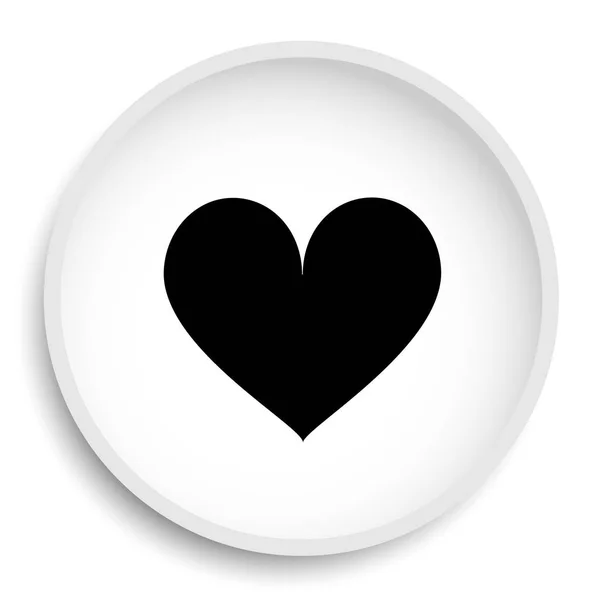 Heart Icon Heart Website Button White Background — Stock Photo, Image