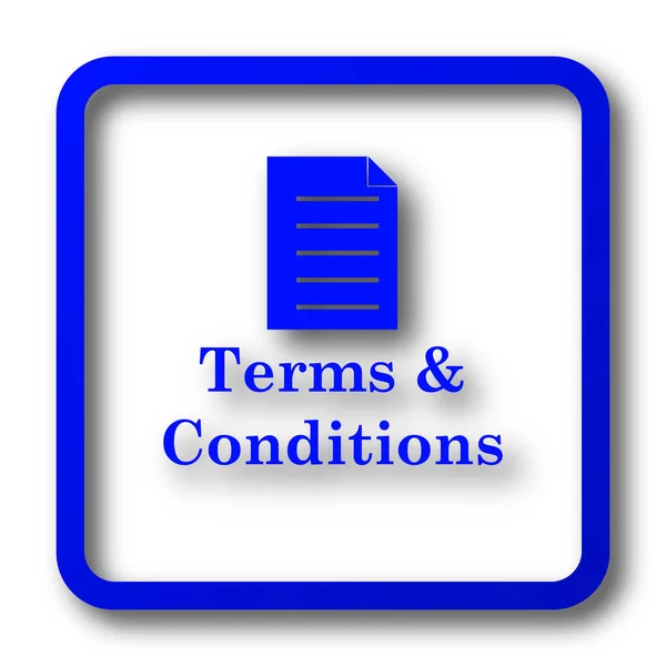 Terms Conditions Icon Terms Conditions Website Button White Background — Stock Photo, Image