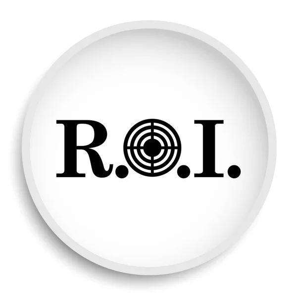 Піктограма Roi Кнопка Веб Сайту Roi Білому Тлі — стокове фото