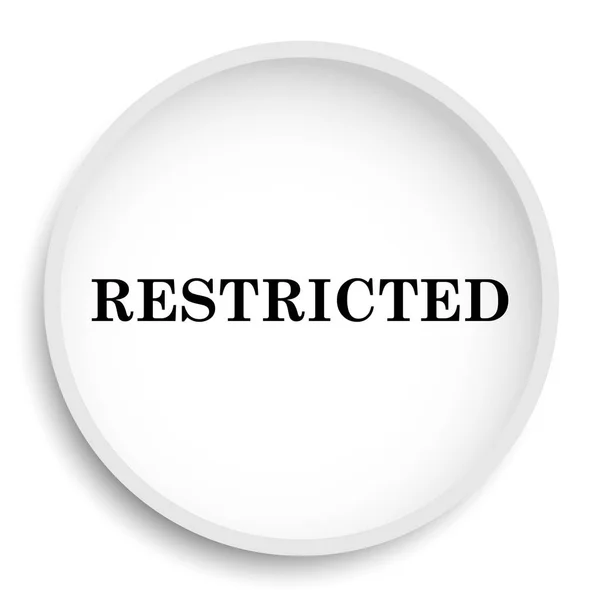 Restricted Icon Restricted Website Button White Background — Stock Photo, Image