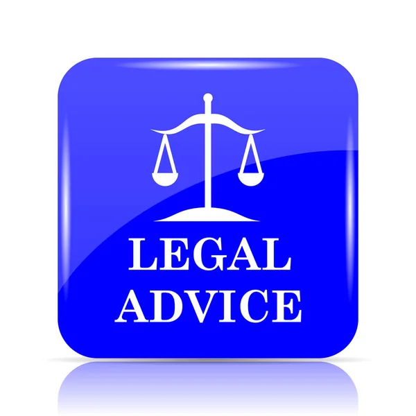 Legal Advice Icon Blue Website Button White Background — Stock Photo, Image