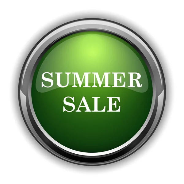 Letní Prodej Ikona Letní Prodej Webové Stránky Tlačítko Bílém Pozadí — Stock fotografie