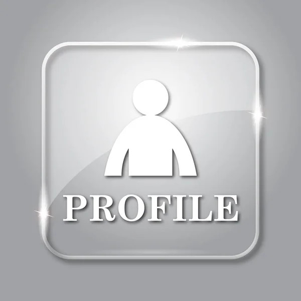 Profile Icon Transparent Internet Button Grey Background — Stock Photo, Image