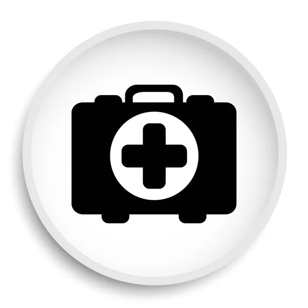 医疗袋图标 医疗袋网站按钮白色背景 — 图库照片