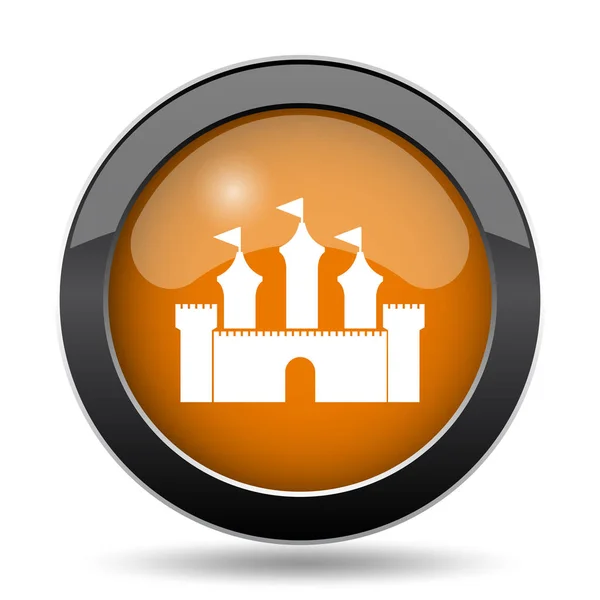 Castle Icon Castle Website Button White Background — Stock Photo, Image