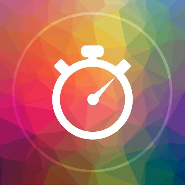 Timer Icon Timer Website Button Low Poly Background — Stock Photo, Image