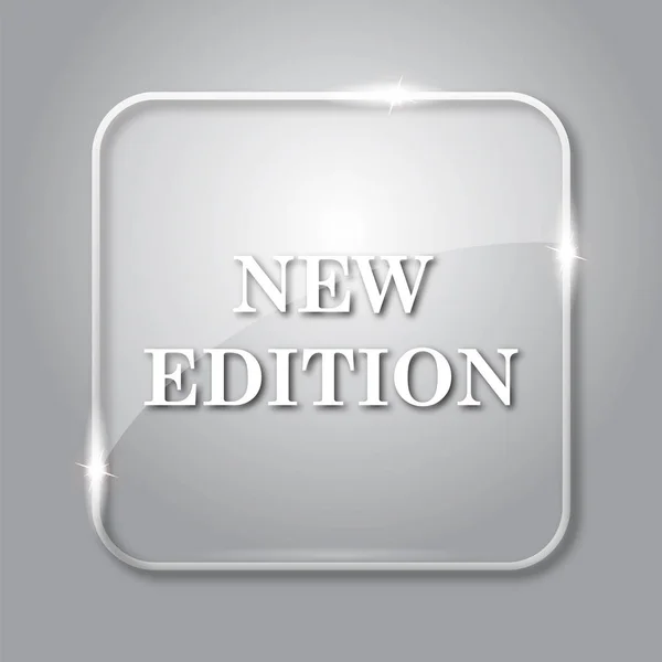 Иконка Нового Издания Прозрачная Кнопка Доступа Интернет Сером Фоне — стоковое фото