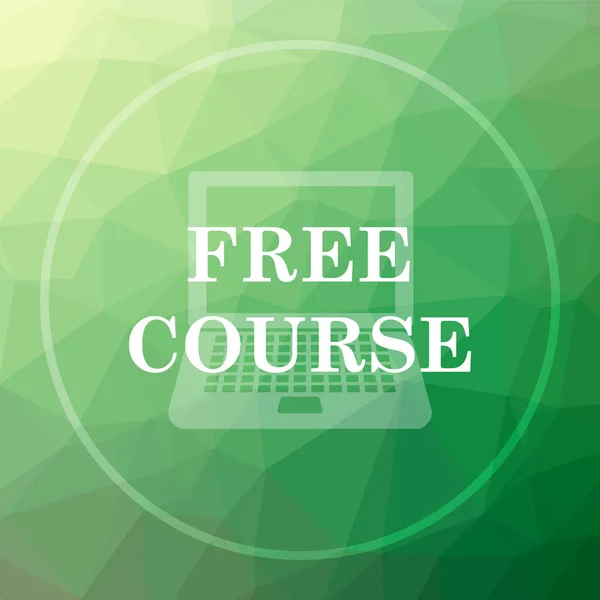 Ücretsiz Ders Simgesi Ücretsiz Ders Web Sitesi Düğmesini Yeşil Düşük — Stok fotoğraf